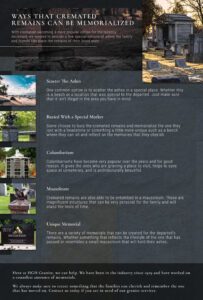 Memorialize Cremated Remains Infographic