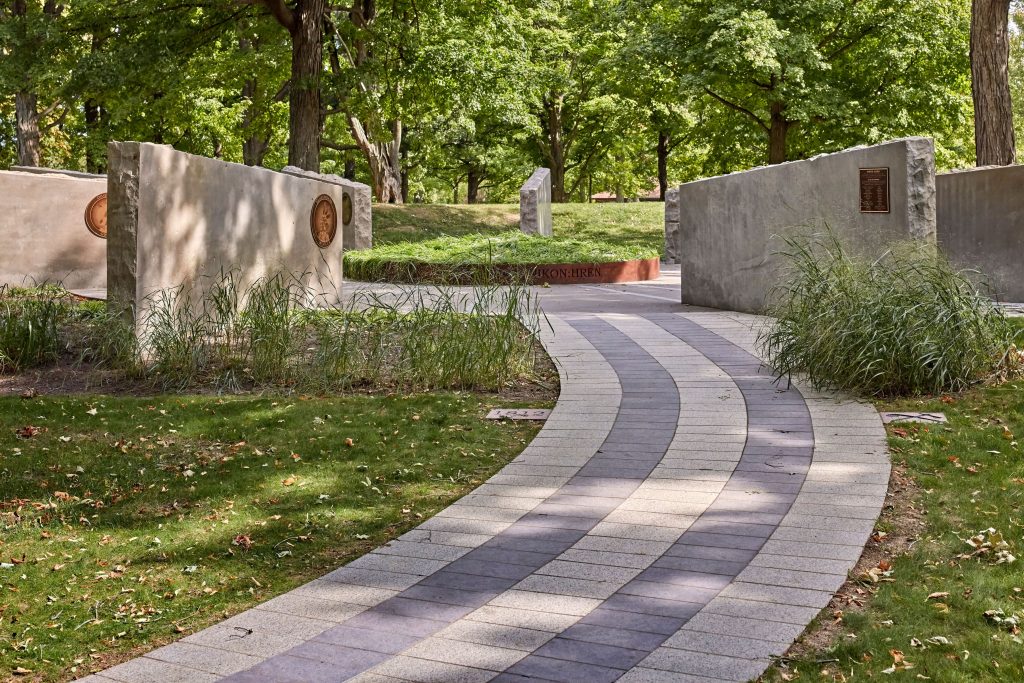 Custom granite paving stones at Landscape of Nations Memorial