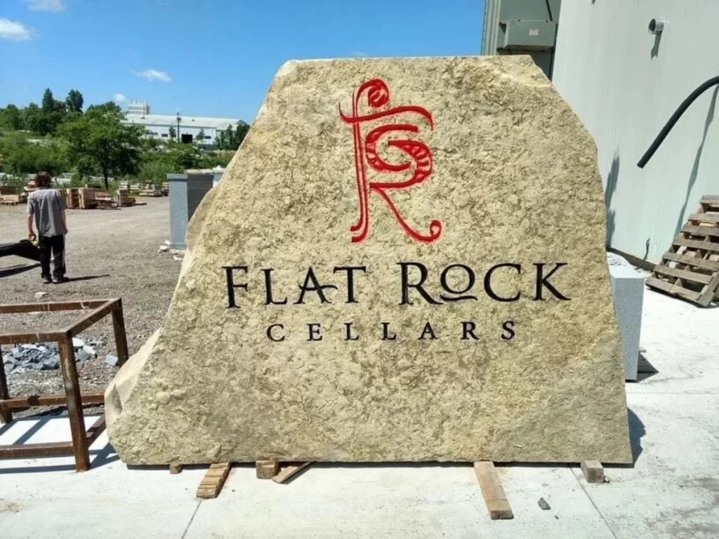 flat rock granite signage
