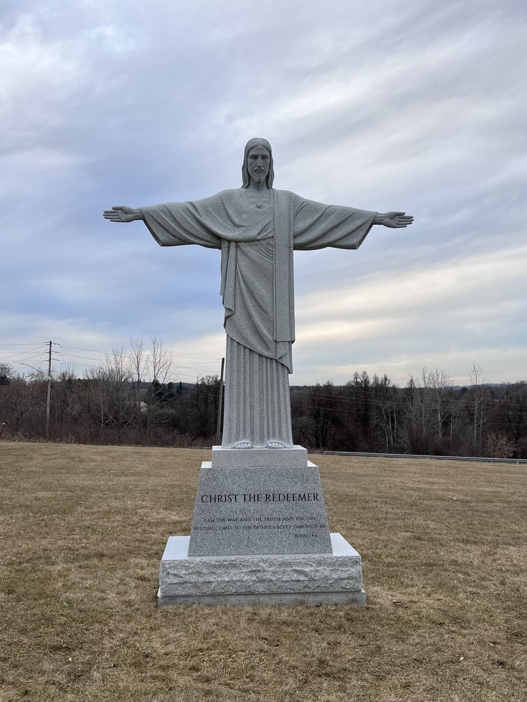 Christ the Redeemer Granite Sculpture in Ontario