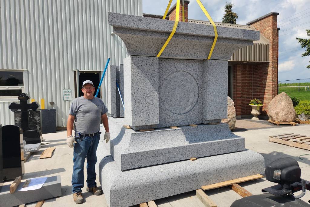 Base of Granite Sculpture of Queen Elizabeth