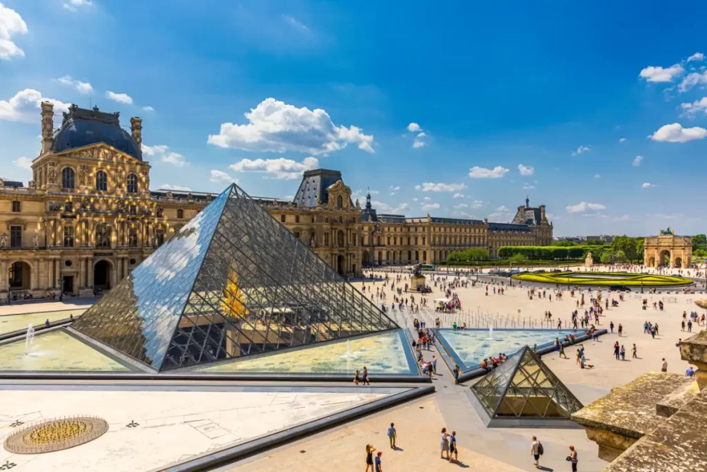 View of the Louvre Museum