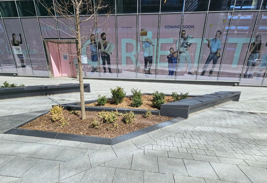 160 Front Street Granite Paving, Curbs and Benches