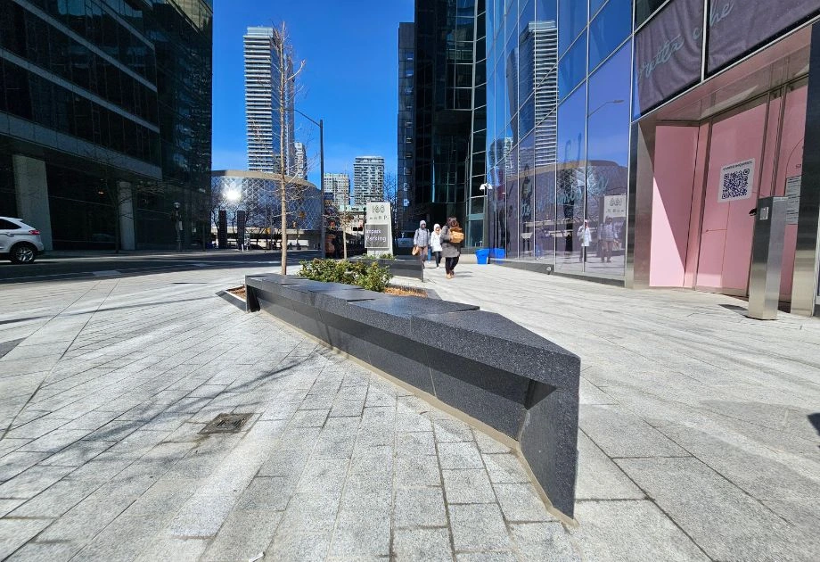 160 Front Street Granite Paving, Curbs and Benches