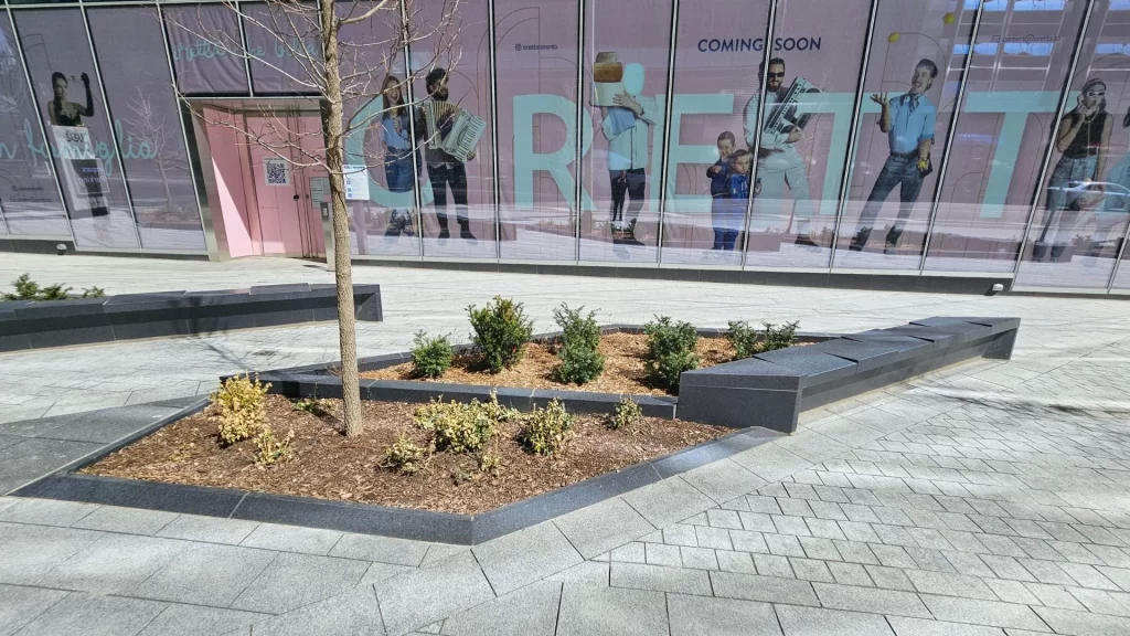 160 Front Street Granite Paving, Curbs and Benches