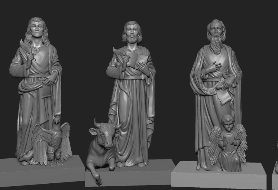 Four Evangelists Monument 3D render