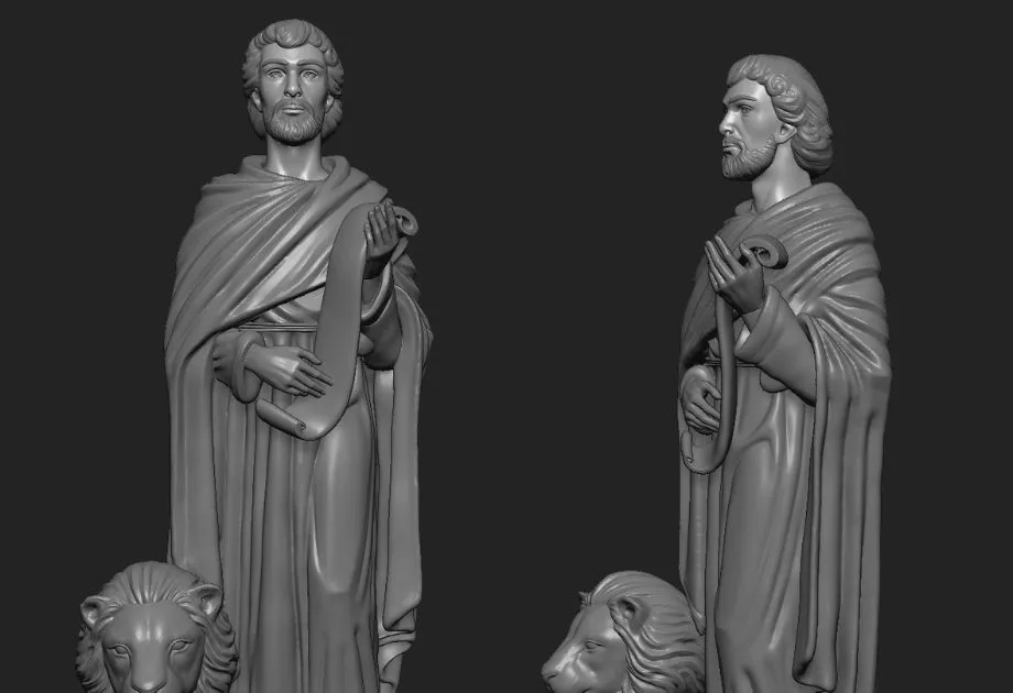 Four Evangelists Monument 3D render